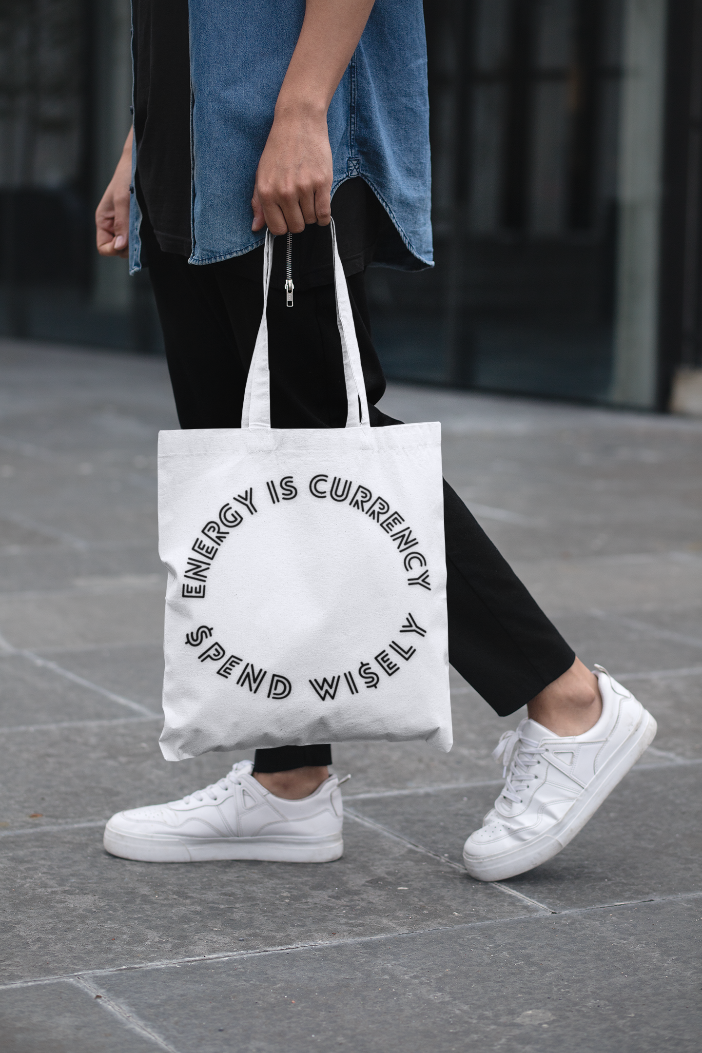 Energy is Currency Spend Wisely Tote Bag